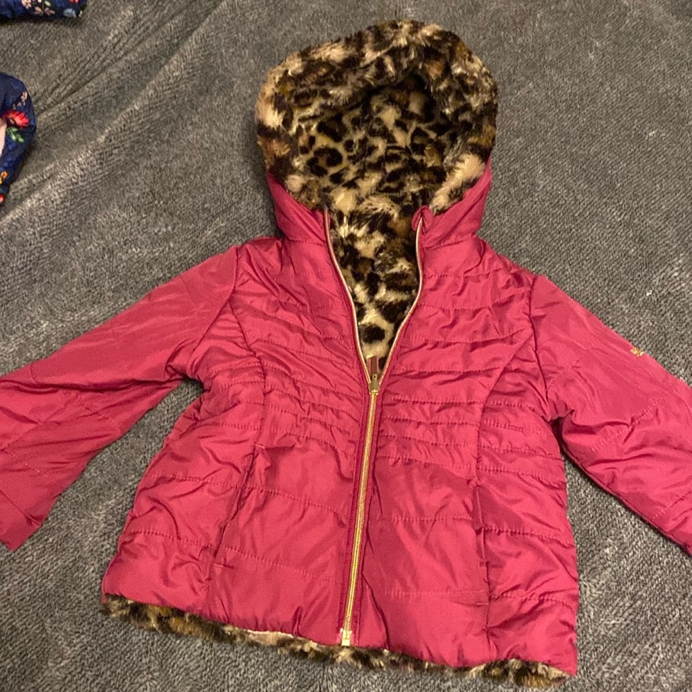 Girls, warm, inside out, reversible jacket 2t